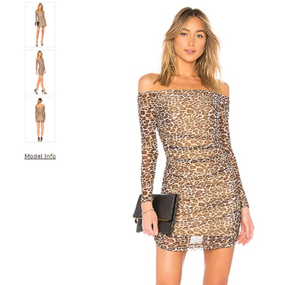off shoulder leopard dress
